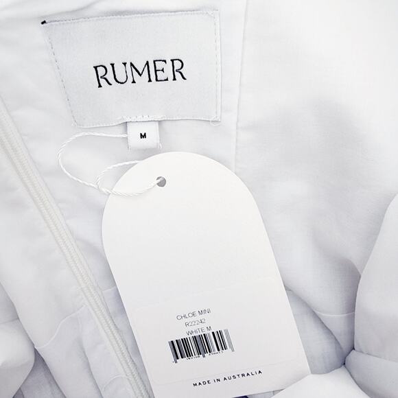 NWT Rumer The Label Revolve Chloe Off Shoulder Mini Dress Puff Sleeve Medium - Picture 11 of 12